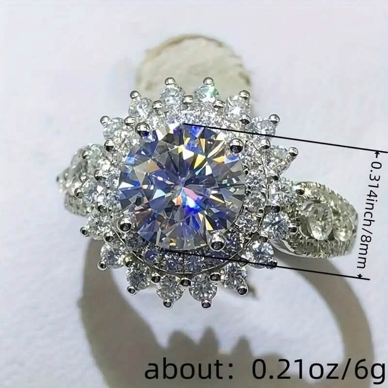 8mm Zirconia Zinc Alloy Ring 2