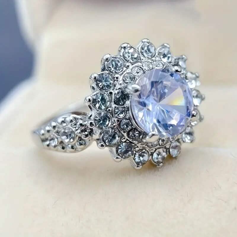 8mm Zirconia Zinc Alloy Ring 4