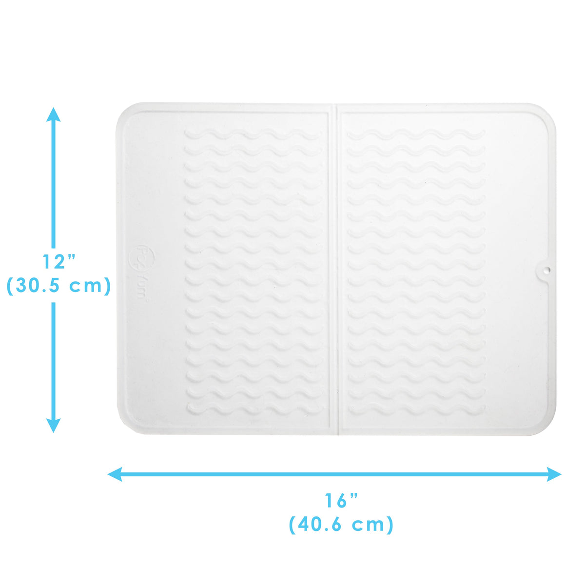PopYum Silicone Drying Mat (12x16 in, 30x40 cm), Clear-Frosted 9