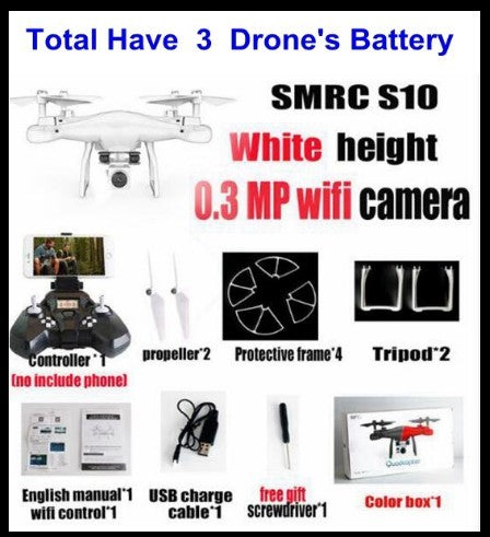 Sales Promotion WiFi 2MP Camera With S10 SMRC FPV Quadcopter Drone Helicopter UAV Micro Remote Control Toy RACER KIT Aircraft 17