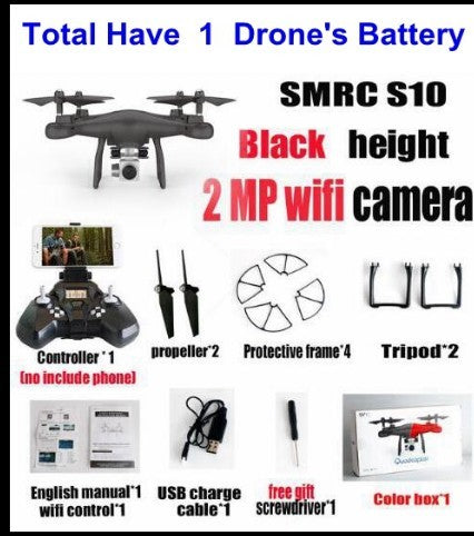 Sales Promotion WiFi 2MP Camera With S10 SMRC FPV Quadcopter Drone Helicopter UAV Micro Remote Control Toy RACER KIT Aircraft 7