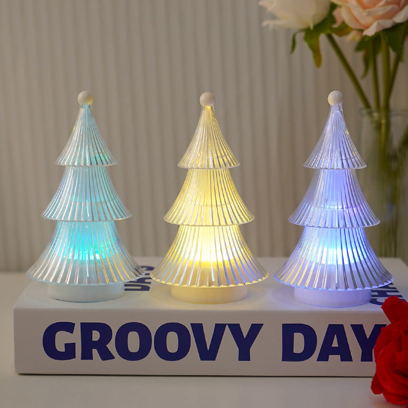 Christmas Decoration Crystal Christmas Tree Candle Light Desktop Ornament Atmosphere Small Night Light Ins Decorative Atmosphere Light 4
