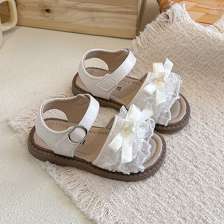 2026 Summer New Kids Sandals, Fashion Bow Walking Shoes, Trendy Princess Sandals For Little Girls 4