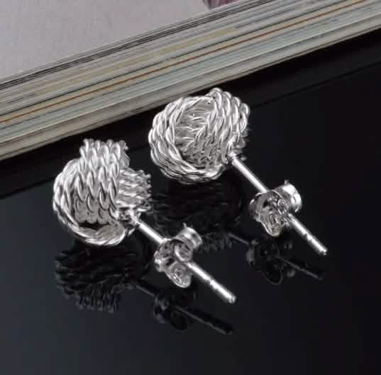 925 Silver Love Nut Stud Earrings 1