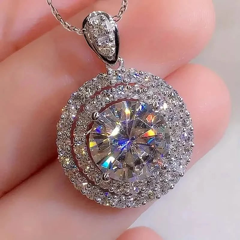 925 Silver Zirconium Oxide Collarbone Necklace 2