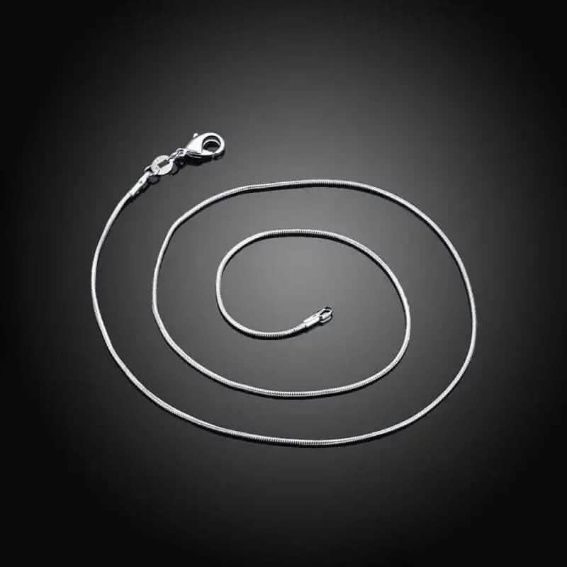 925 Sterling Silver 1mm Necklace Chain 2