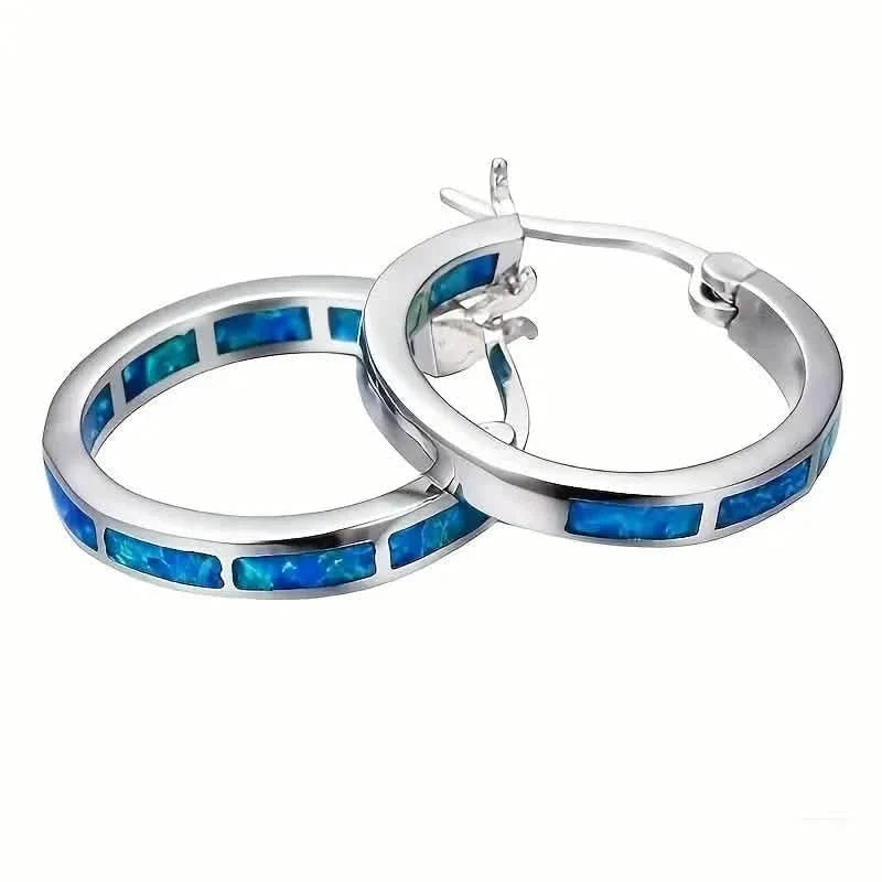 925 Sterling Silver Circular Hoop Earrings 2