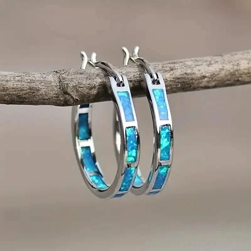 925 Sterling Silver Circular Hoop Earrings 8