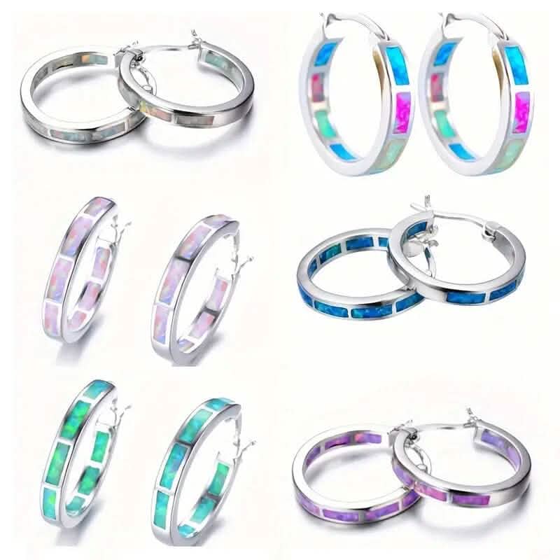 925 Sterling Silver Circular Hoop Earrings 1
