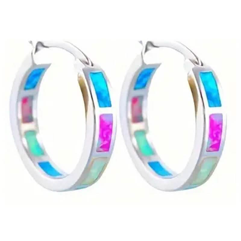925 Sterling Silver Circular Hoop Earrings 7