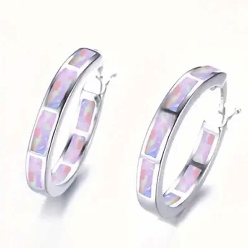 925 Sterling Silver Circular Hoop Earrings 6