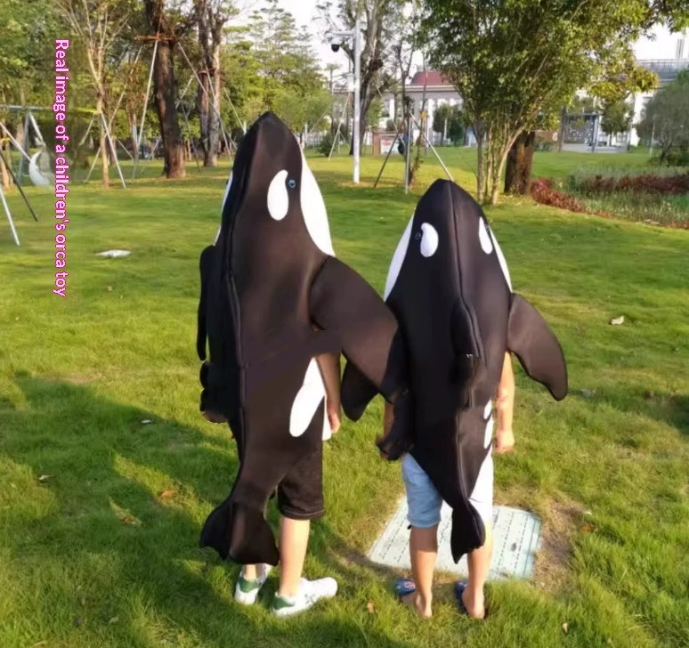 Killer Whale Marine Life COS Costume Childrens Parent-Child Outfit 3