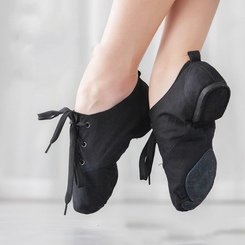 Children's Dance Shoes Women's Dancing Shoes Canvas Jazz Shoes Low-top Men's Modern Body Ballet Slipper 3