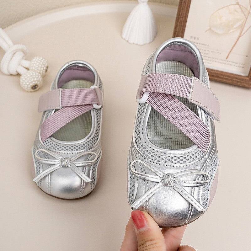 2026 Spring & Autumn Girls Shallow Mouth Leather Shoes, Retro Mary Jane Flats, Versatile Soft Leather Bow Ballet Shoes 2