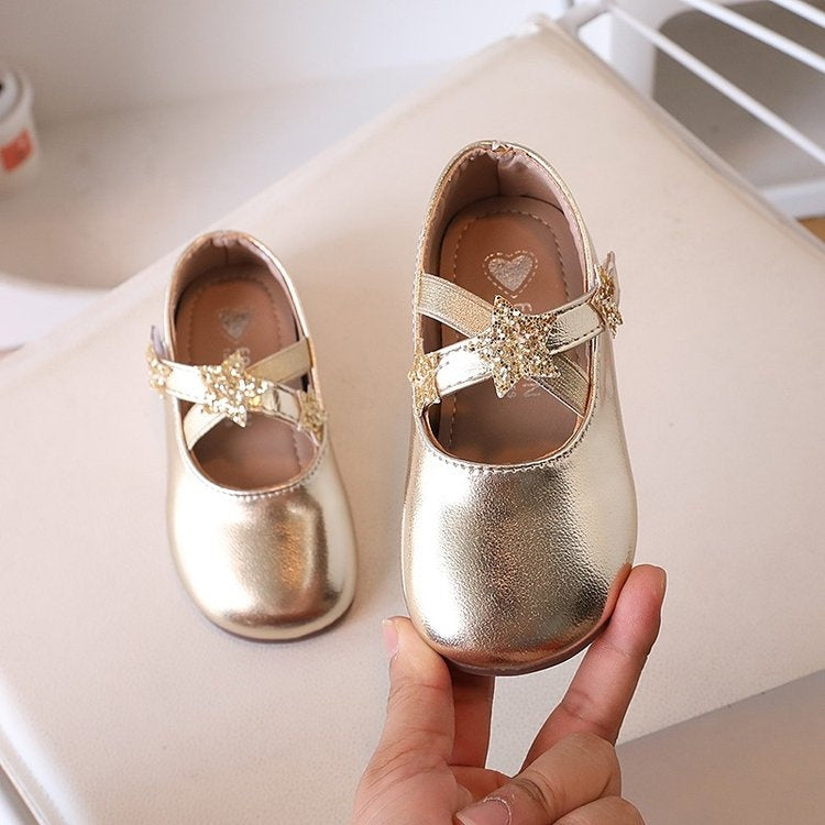 2026 Spring & Autumn New Kids Leather Shoes, Star Dance Shoes, Baby Girl Princess Shoes, Girls Casual Dress Shoes 4