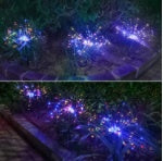 New Ground Plug Solar Fireworks Light LED Light String Copper Wire Outdoor Garden Decoration Star Lights Christmas Lights 46