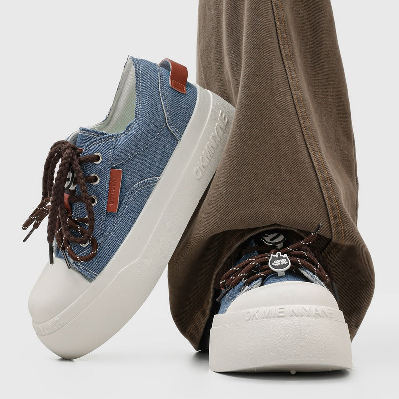 2026 New Spring Couple Canvas Skate Shoes, Toe-cap Height-increasing Casual Sneakers For Students & Men 5