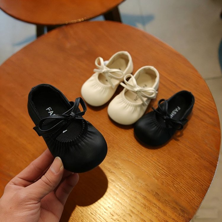 Girls' Single Shoes, Small Leather Shoes, Velcro, Children's Princess Shoes 2
