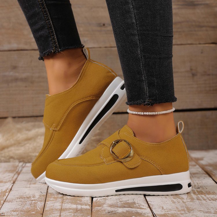 Solid-color Front-laced Casual Slip-on Womens Shoes 2