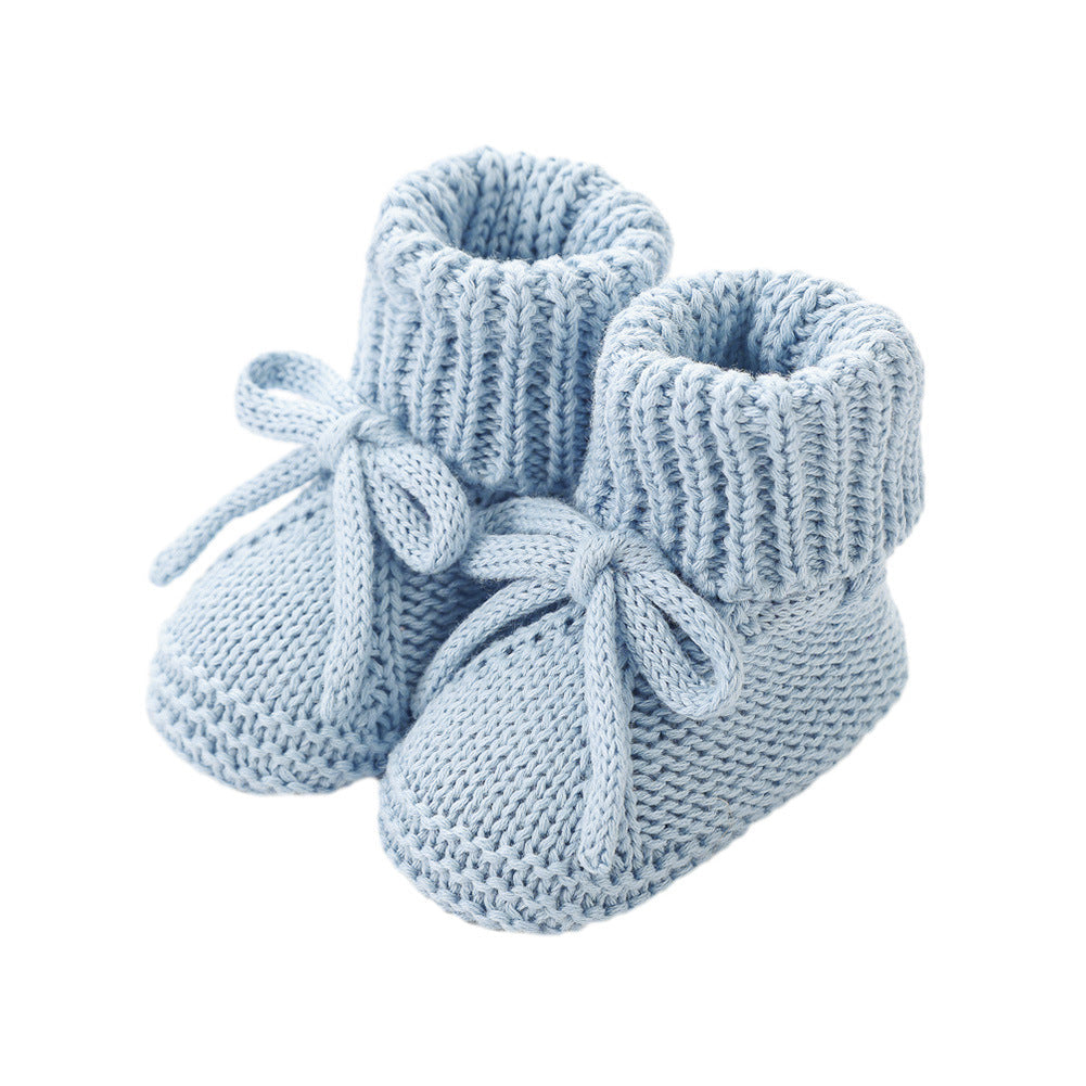 Bow-tie Strap Knitted Toddler Shoes 14