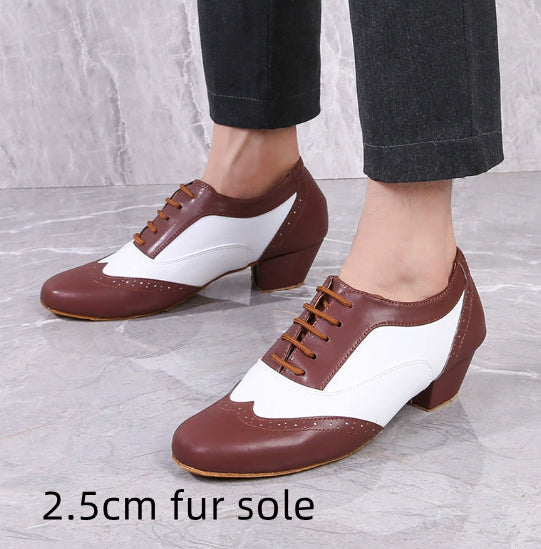 Leather Ballroom For Square Dancing And Latin Dancingsoft-soled Dance Shoes For Adults 6