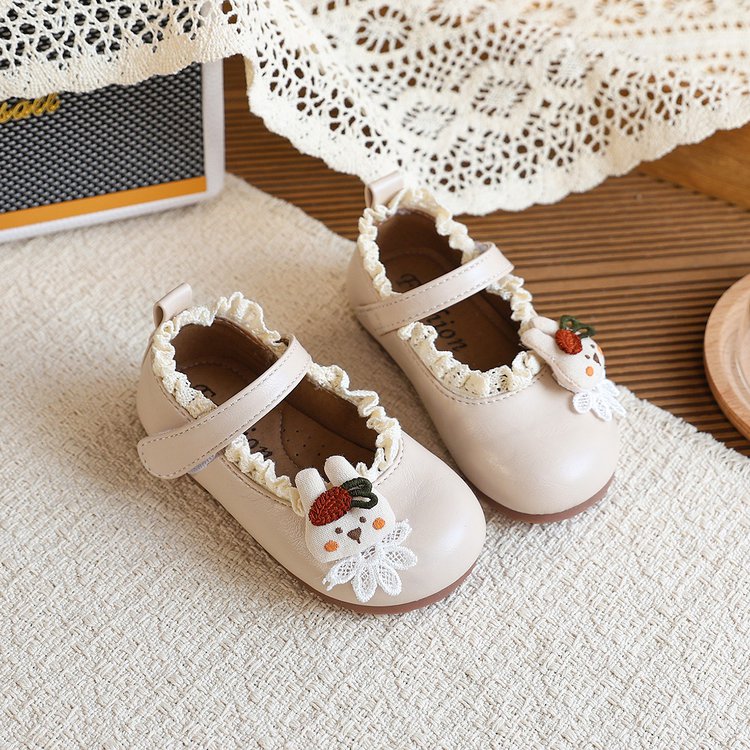 British Style Little Leather Shoes, Girls' Cartoon Princess Shoes, Fashionable Soft Soled Single Shoes 4
