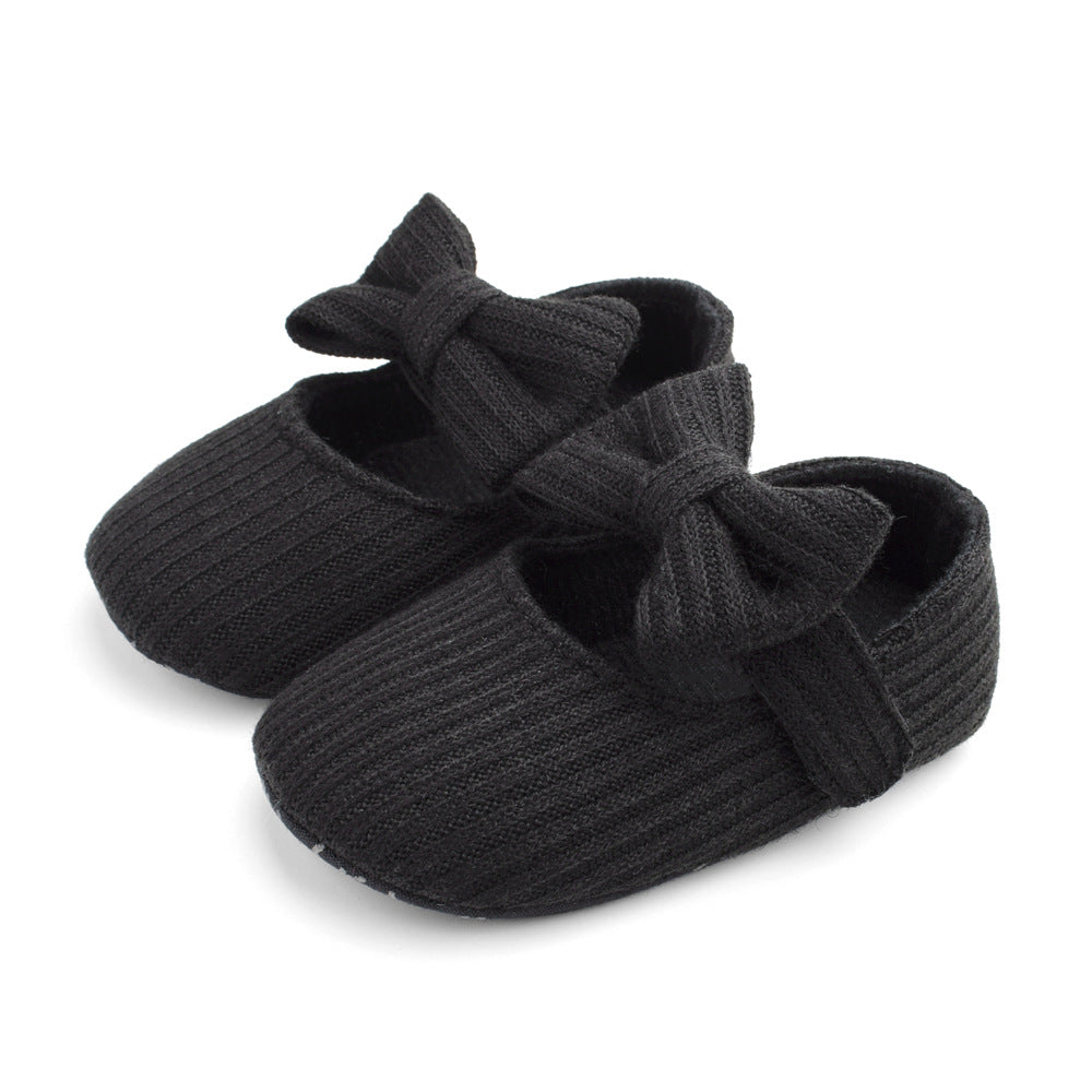 Wool Flower baby Princess Shoes Baby Walking Shoes With Soft Soles 4