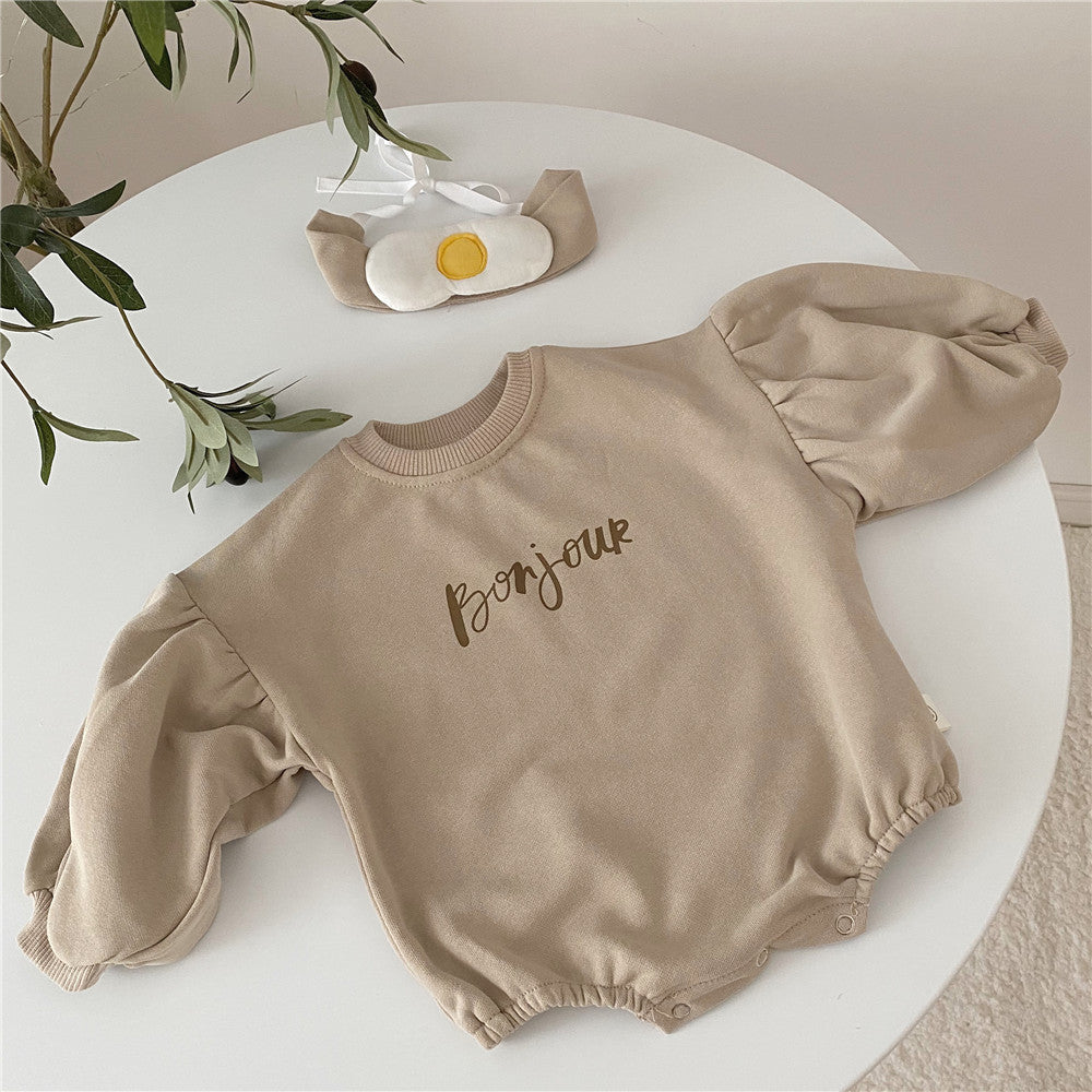 Baby cute poached egg one-piece suit 9