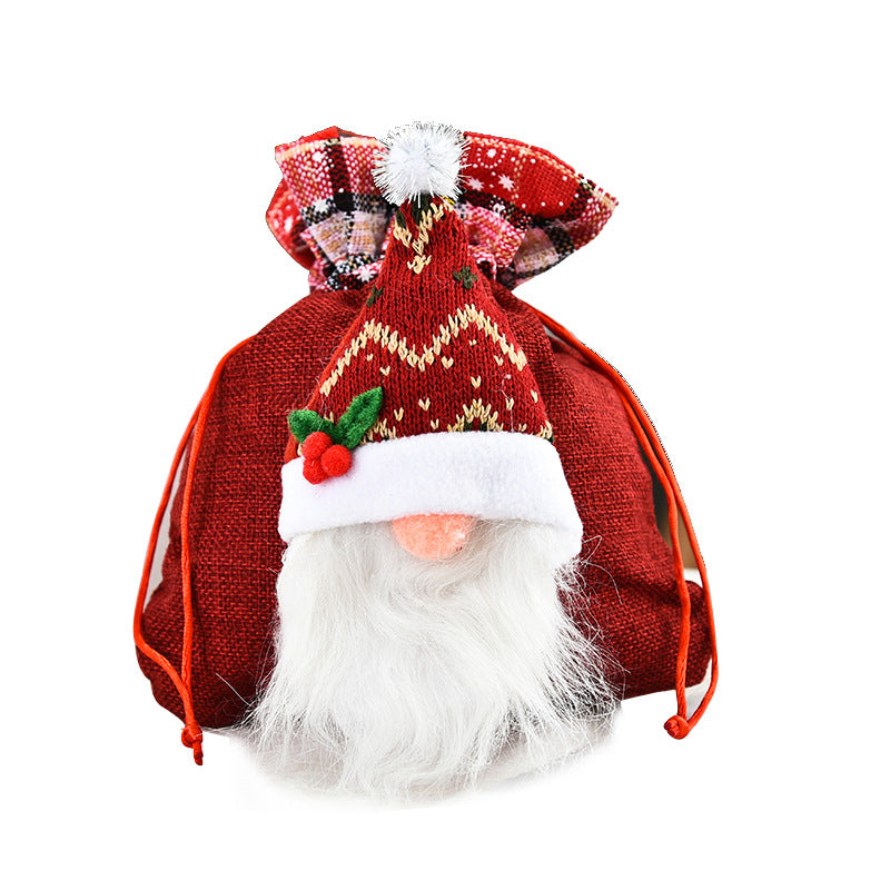 Christmas Faceless Doll Tote Bag Creative Christmas Apple Bag Candy Bag Christmas Gift Bundle Pocket 1