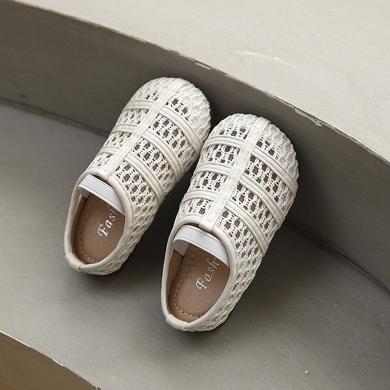 Small Children's Niche Design, Woven Hollow, One Foot Kick, Flat Toe, Half Toe, Half Slippers 6