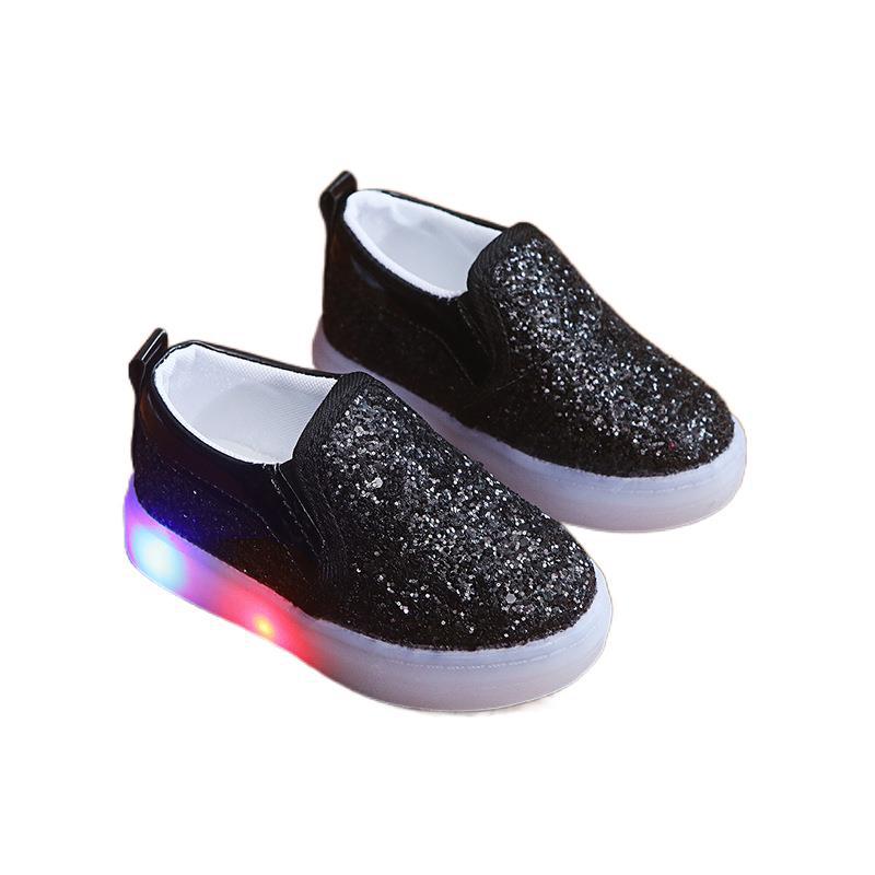 Kids Led Sneakers Lighted Baby Toddler Sneakers Sequin Girl Light Shoes 1