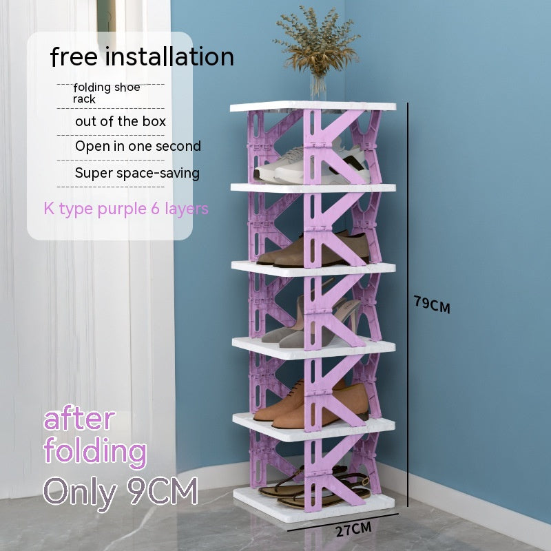 Plastic Installation-free Shoe Rack Storage Shoe Rack Folding Shoe Cabinet 7
