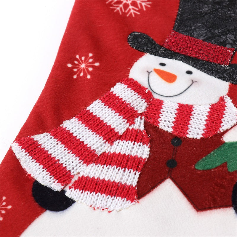 Christmas decorations Christmas pendants Christmas socks Santa Claus snowman velvet socks Christmas socks gift bags 3