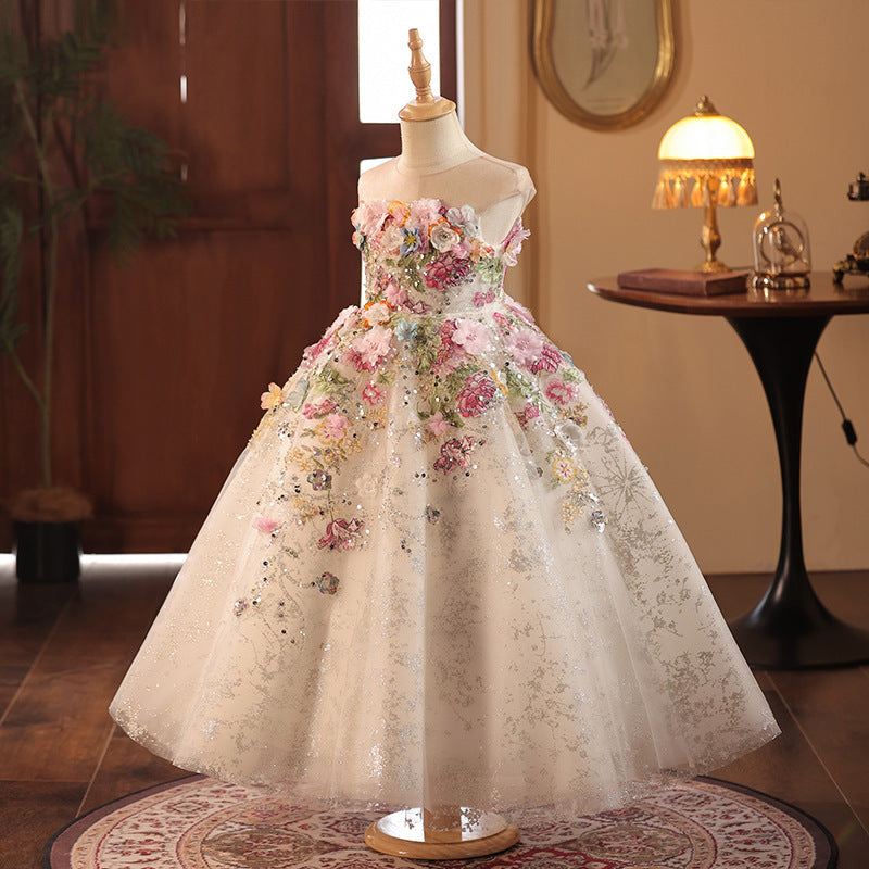 French-style Bohemian Floral Runway Princess Dress 2