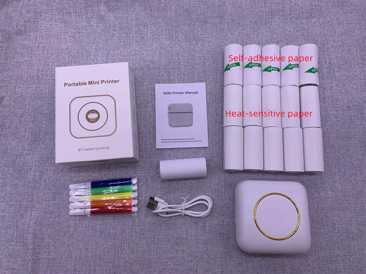 Mini Label Thermal Printer Small Bluetooth Wireless 7