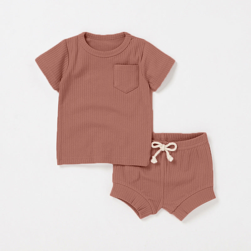 Newborn Short-sleeve And Shorts Set 10
