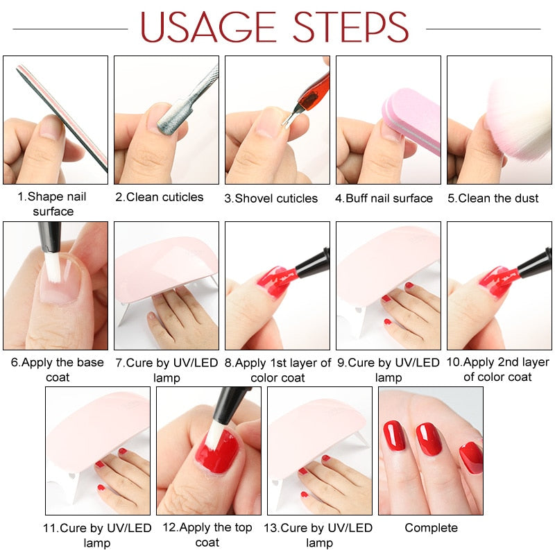 Art Manicure Venalisa 60 Colors Soak Off Enamel Convenience Clean Nail Glue Pen 6