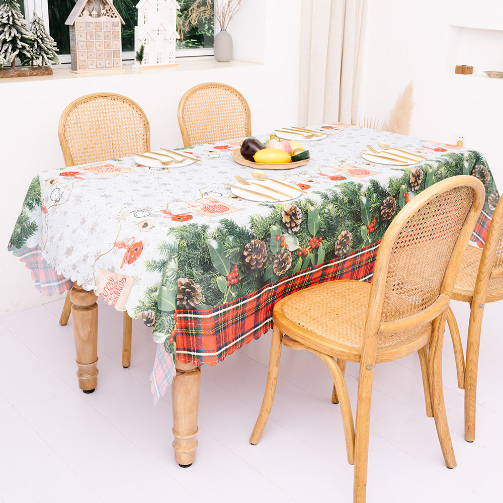 Christmas Decoration Creative Christmas Printed Tablecloth Table Flag Christmas Desktop Decoration Supplies 4