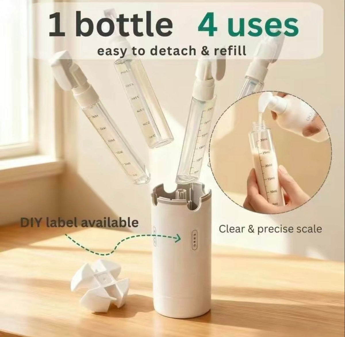TravelMate 4-in-1 Toiletry Dispenser 7