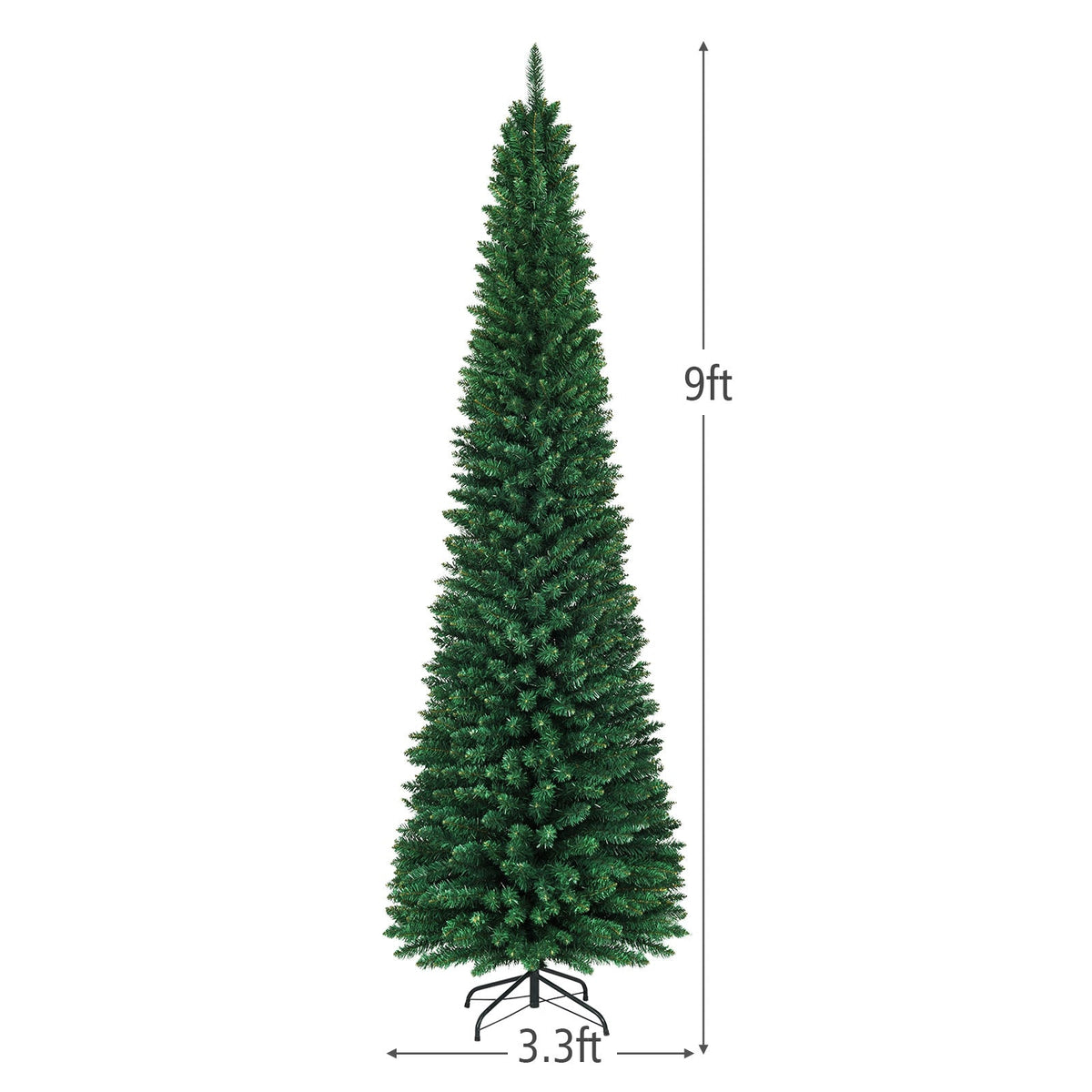 PVC Artificial Slim Pencil Christmas Tree 4