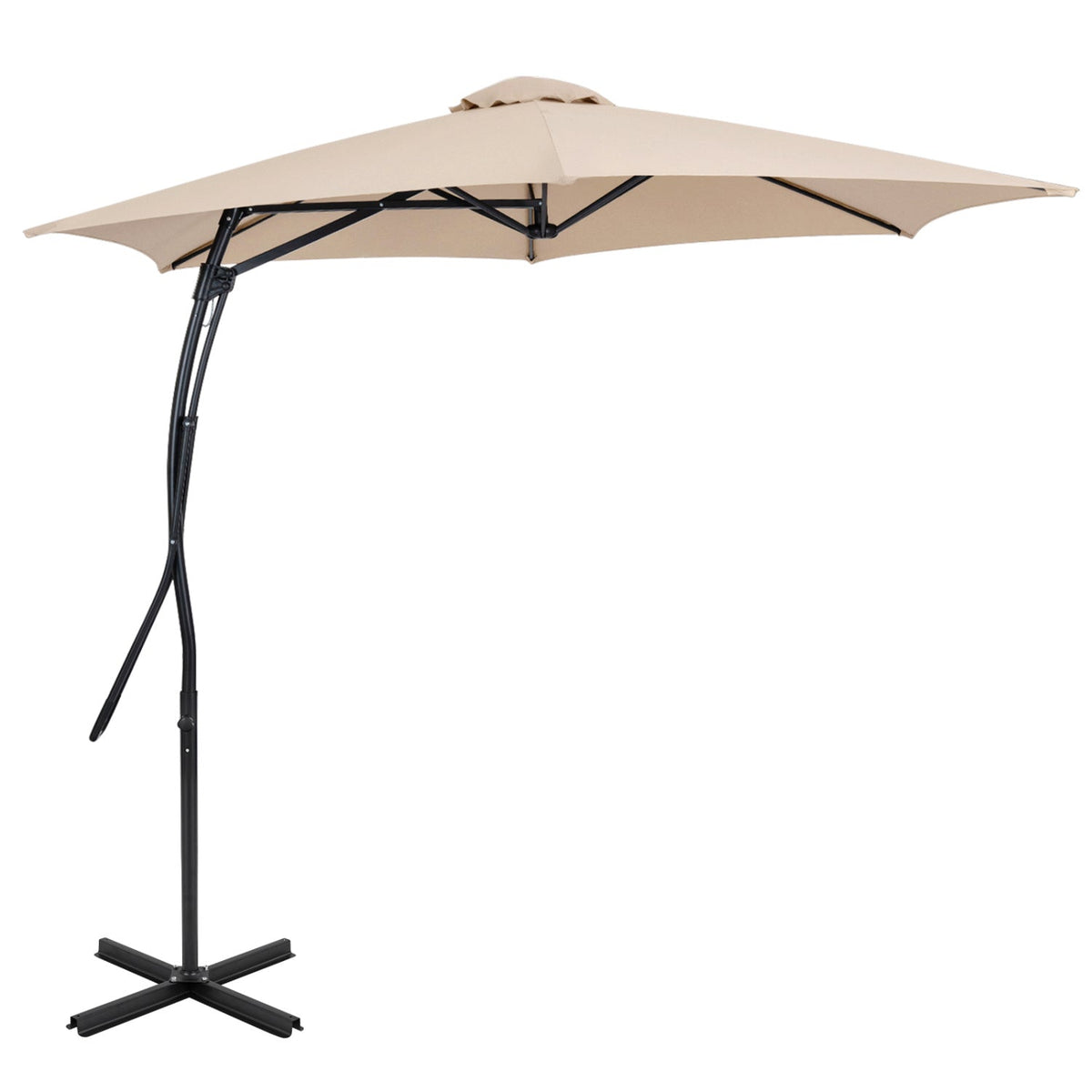 9 FT Cantilever Umbrella with Cross Base and Crank Handle 11