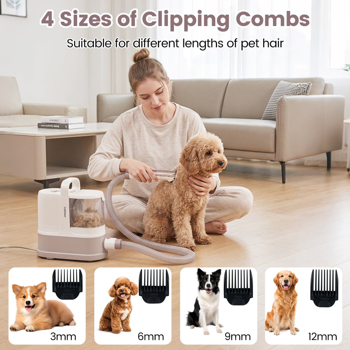 9-in-1 Dog Grooming Vacuum Kit with 3 Suction Modes 5
