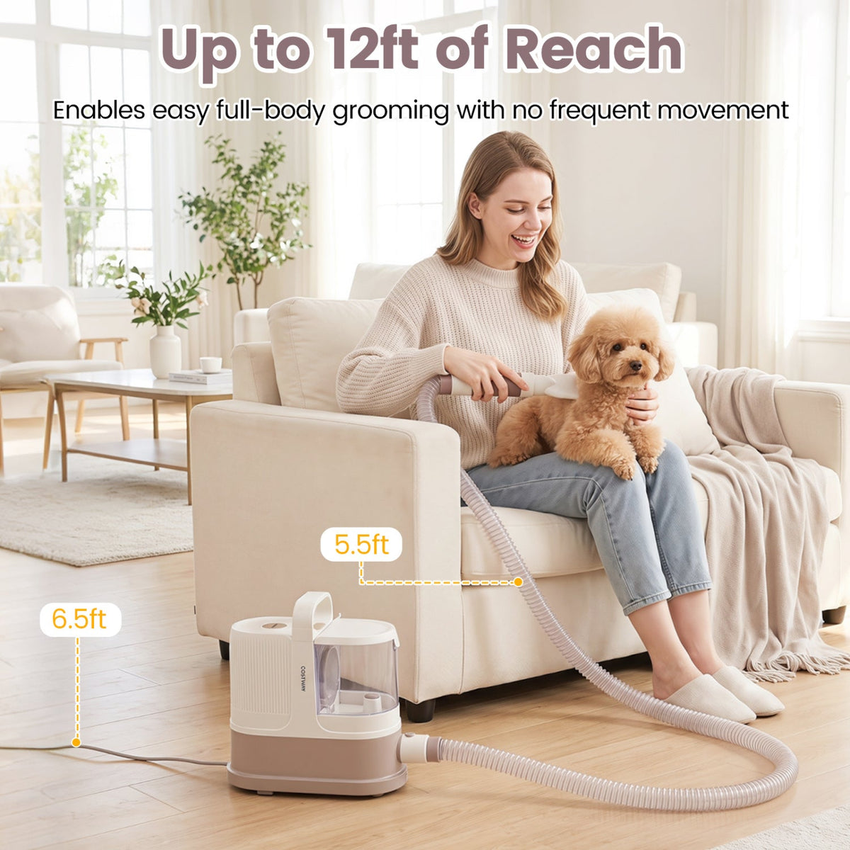 9-in-1 Dog Grooming Vacuum Kit with 3 Suction Modes 6
