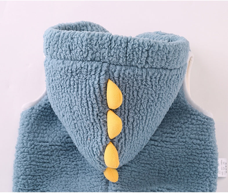 Children's Waistcoat Thickened Baby Girl Vest Waistcoat And Hooded Jacket To Keep Warm 3