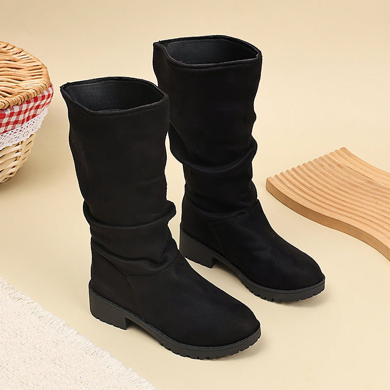 Korean-style Velvet-lined High-top Kids' Fashion Boots 4