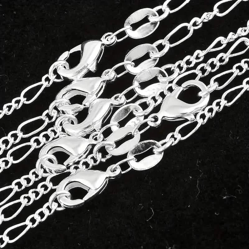 Exquisite Copper Necklace Chain, 16–30in Adjustable, 925 Silver Plated 4
