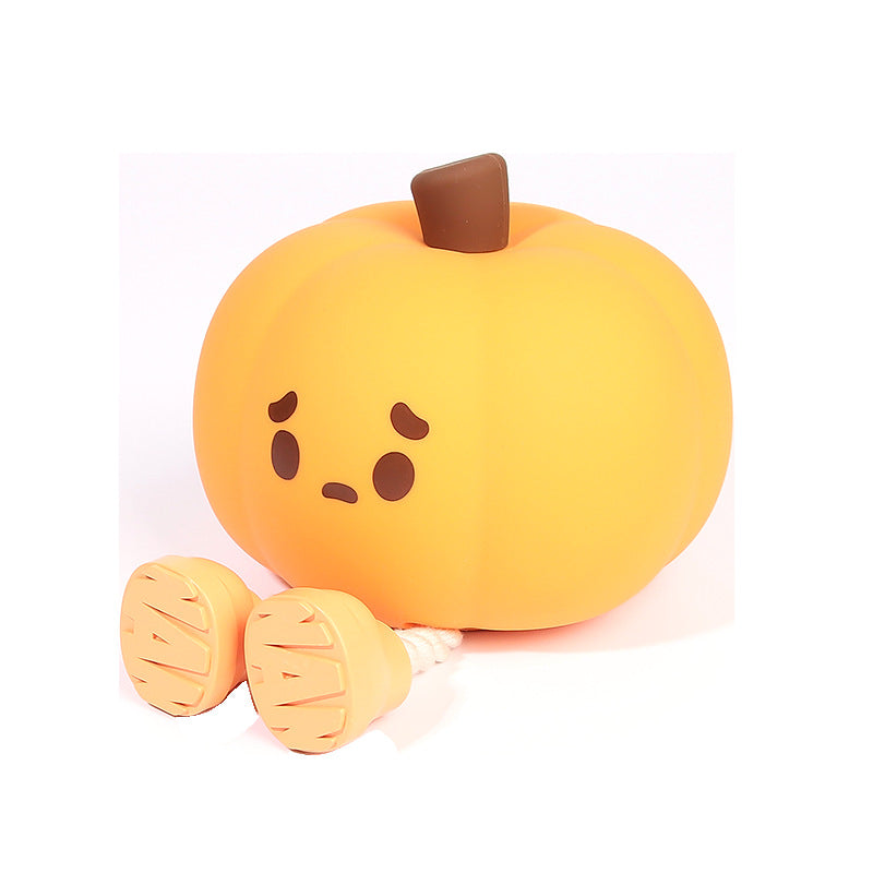 Home Decor Halloween Pumpkin Night Light Cute Soft Silicone Lamp Touch  Dimmable Rechargeable Bedside Decor Light Kids Gifts Halloween Decorations 7