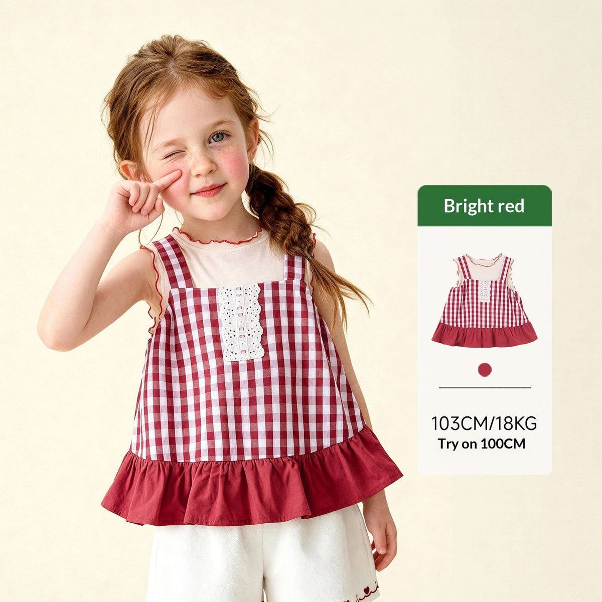 Plaid Knit Patchwork Artistic Top Set 6