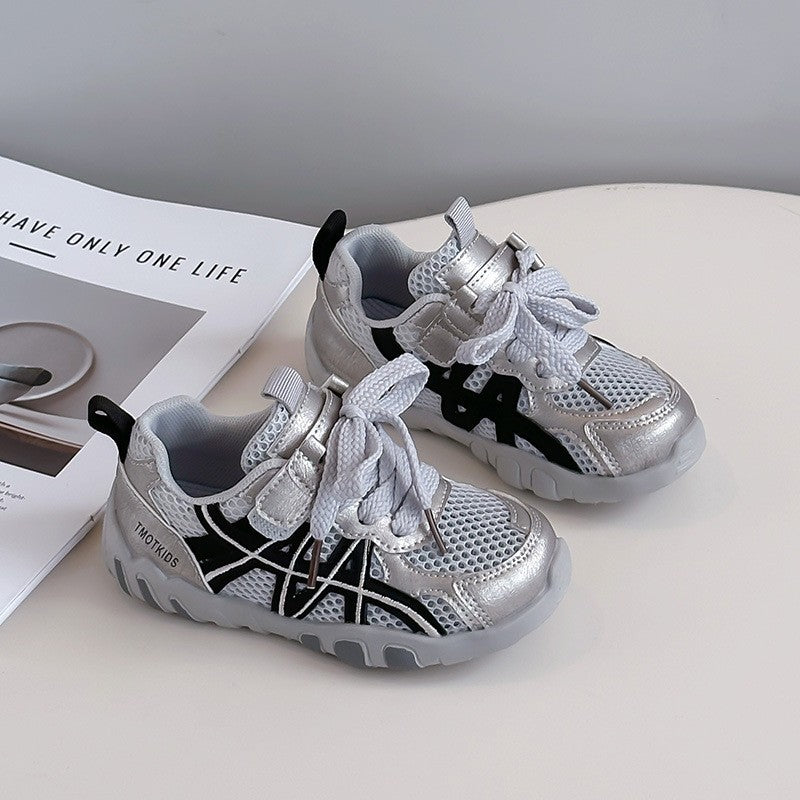 2026 Spring New Girls Skate Sneakers, Kids German Trainers, Soft Sole Versatile Single Mesh Shoes For Big Kids 5