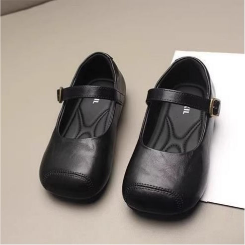 Children's Leather Shoes, Girls' Single Shoes, Baby Princess Shoes, Soft Soled, Black And Stylish For Little Girls 5